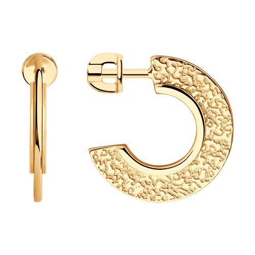 Серьги из серебра 925 пробы с позолотой