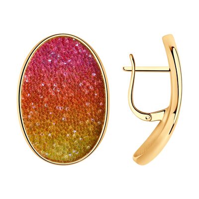 Серьги с кристаллами Swarovski из серебра 925 пробы