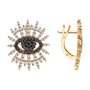Серьги "Глаза" с фианитами из серебра 925 пробы с позолотой арт. 93022542