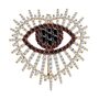 Брошь "Глаз" с фианитами из серебра 925 пробы с позолотой арт. 93040065