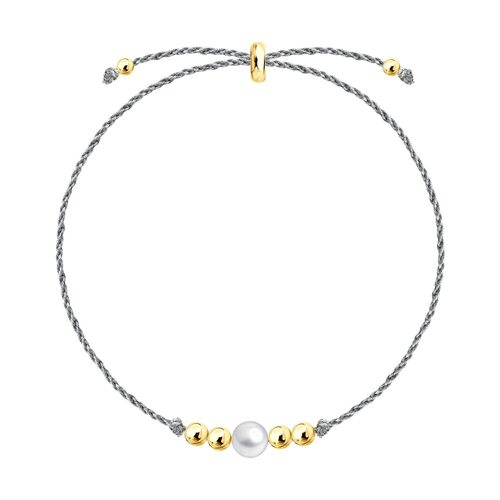 Браслет с жемчугом из серебра 925 пробы