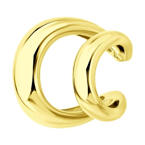 Серьга из серебра 925 пробы с позолотой