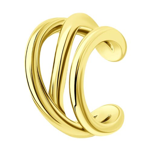 Серьга из серебра 925 пробы с позолотой