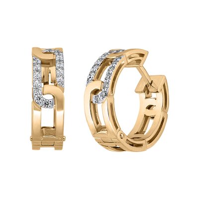 Серьги с бриллиантами и рубинами из желтого золота 585 пробы