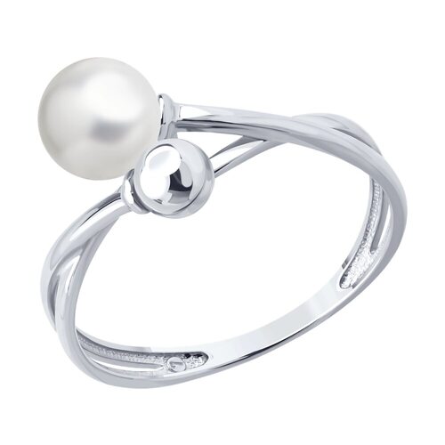 Кольцо с жемчугом из серебра 925 пробы