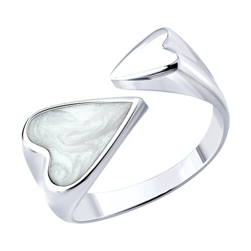 Кольцо с эмалью из серебра 925 пробы