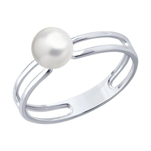 Кольцо с жемчугом из серебра 925 пробы