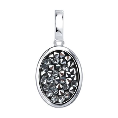 Подвеска с кристальной тканью из серебра 925 пробы