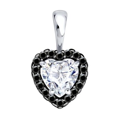 Подвеска с фианитами из серебра 925 пробы