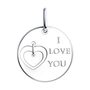 Подвеска "I Love You" из серебра 925 пробы