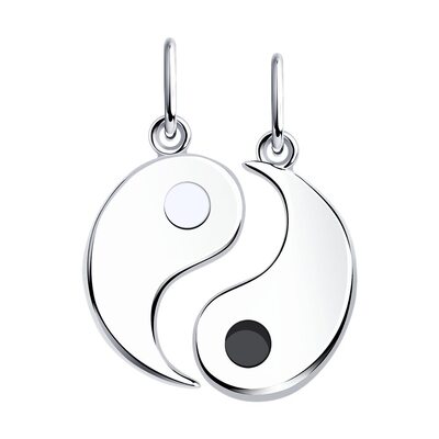 Подвеска с эмалью из серебра 925 пробы