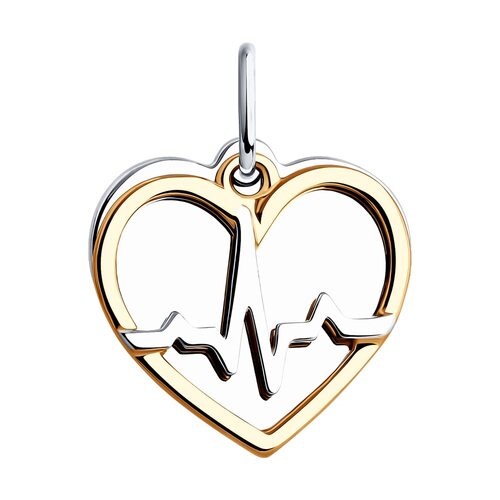 Подвеска из серебра 925 пробы с позолотой