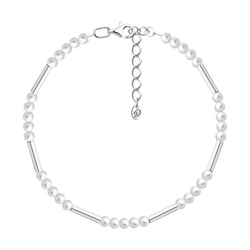 Браслет с жемчугом из серебра 925 пробы