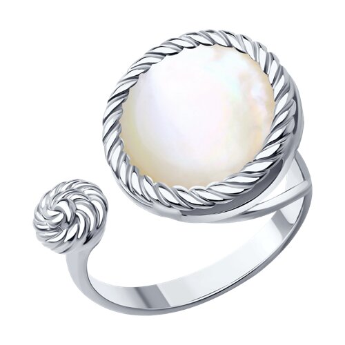 Кольцо с перламутром из серебра 925 пробы