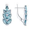 Серьги с ситаллом из серебра 925 пробы