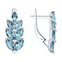 Серьги с ситаллом из серебра 925 пробы арт. 94-320-02172-2