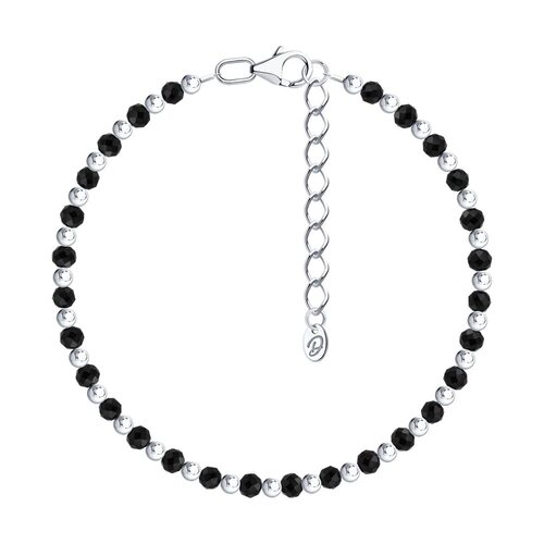 Браслет со шпинелью из серебра 925 пробы