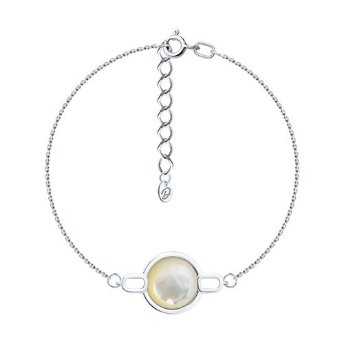 Браслет с перламутром из серебра 925 пробы