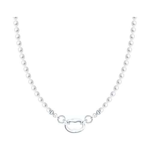 Колье с жемчугом из серебра 925 пробы