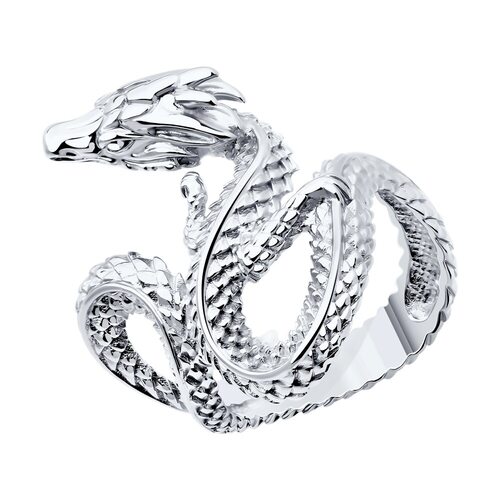 Кольцо "Дракон" из серебра 925 пробы