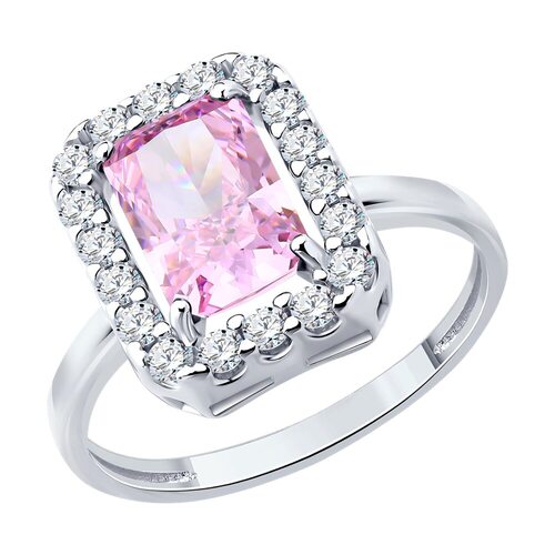 Кольцо с фианитами из серебра 925 пробы