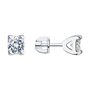 Серьги с фианитами из серебра 925 пробы