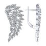 Серьги с фианитами из серебра 925 пробы 