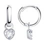 Серьги с фианитами из серебра 925 пробы