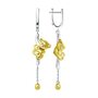 Серьги "Мишка" из серебра 925 пробы