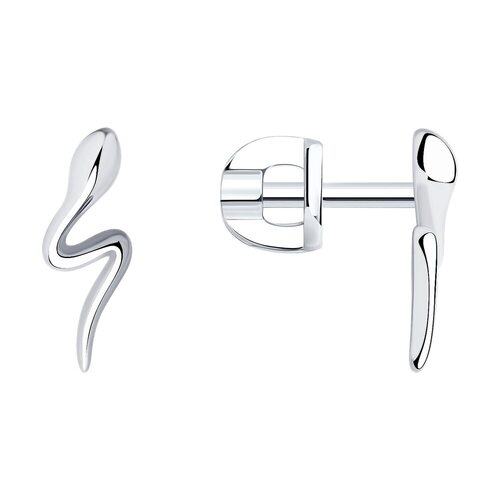 Серьги "Змея" из серебра 925 пробы