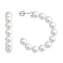 Серьги с жемчугом из серебра 925 пробы