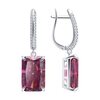 Серьги с фианитами из серебра 925 пробы