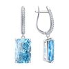 Серьги с фианитами из серебра 925 пробы