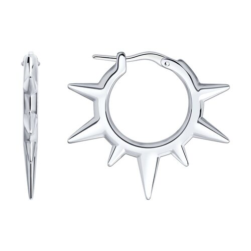 Серьги "Шипы" из серебра 925 пробы