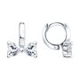 Серьги "Бантики" с фианитами из серебра 925 пробы арт. 94027658-91