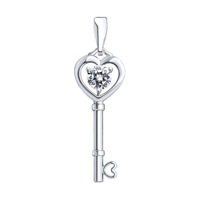 Подвеска с фианитами из серебра 925 пробы