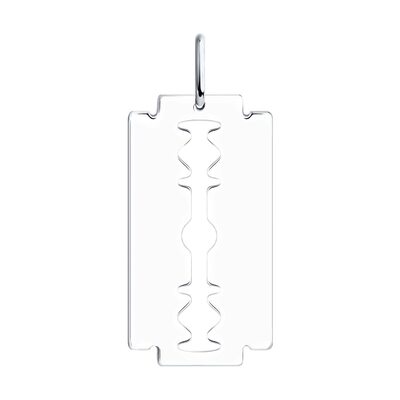 Подвеска "Лезвие" из серебра 925 пробы