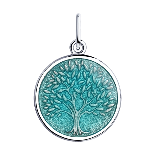 Подвеска "Дерево" с эмалью из серебра 925 пробы