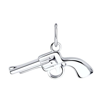 Подвеска "Пистолет" из серебра 925 пробы