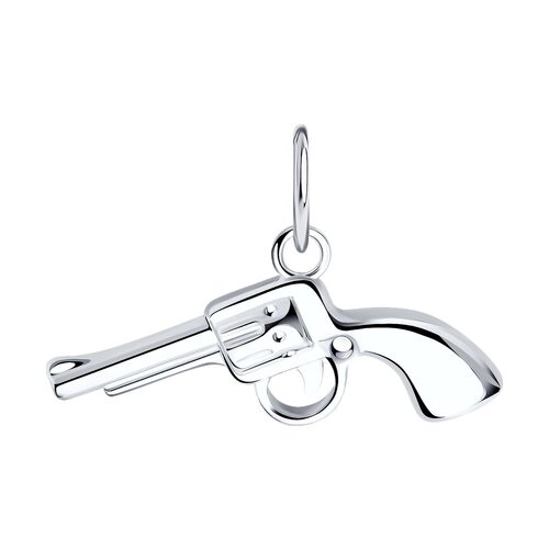 Подвеска "Пистолет" из серебра 925 пробы