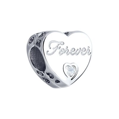 Подвеска "Forever" с фианитом из серебра 925 пробы