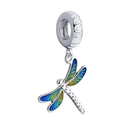 Подвеска "Стрекоза" с эмалью из серебра 925 пробы