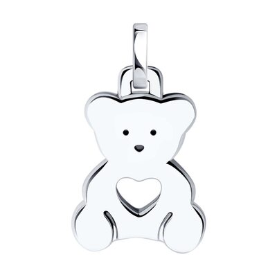 Подвеска "Мишка" из серебра 925 пробы