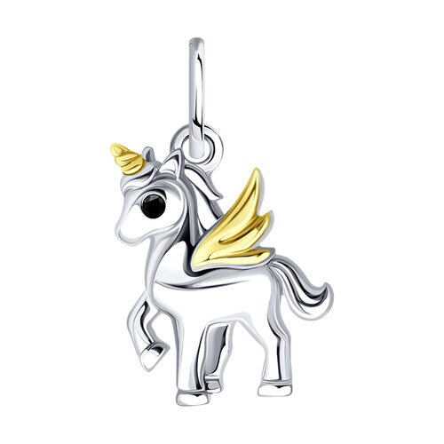 Подвеска с фианитом из серебра 925 пробы