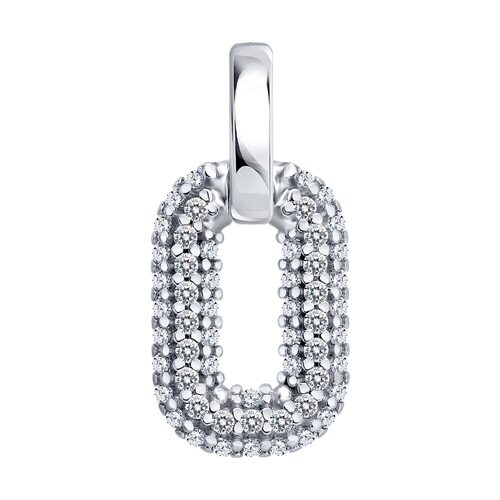 Подвеска с фианитами из серебра 925 пробы