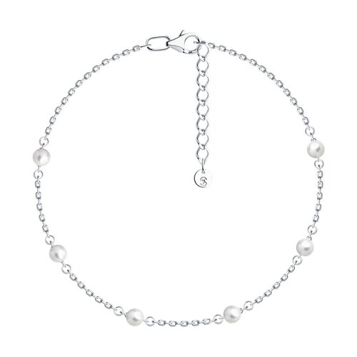 Браслет с жемчугом из серебра 925 пробы