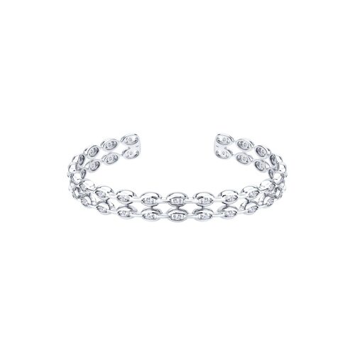 Браслет с фианитами из серебра 925 пробы