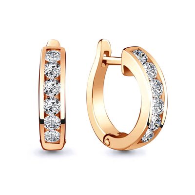 Серьги с бриллиантами из золота 585 пробы