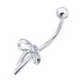 Пирсинг с фианитами из серебра 925 пробы
