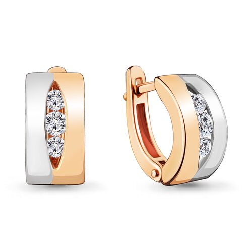 Серьги с бриллиантами из золота 585 пробы